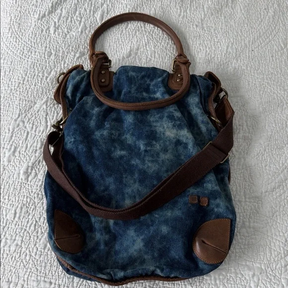 Bed Stu Blue and Brown Shoulder Bag - Picture 5 of 6